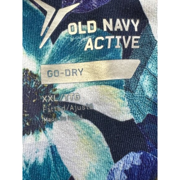 Old Navy Active Go Dry Crop Leggings Floral High-Rise Mesh-Hem Compression XXL - Picture 6 of 13